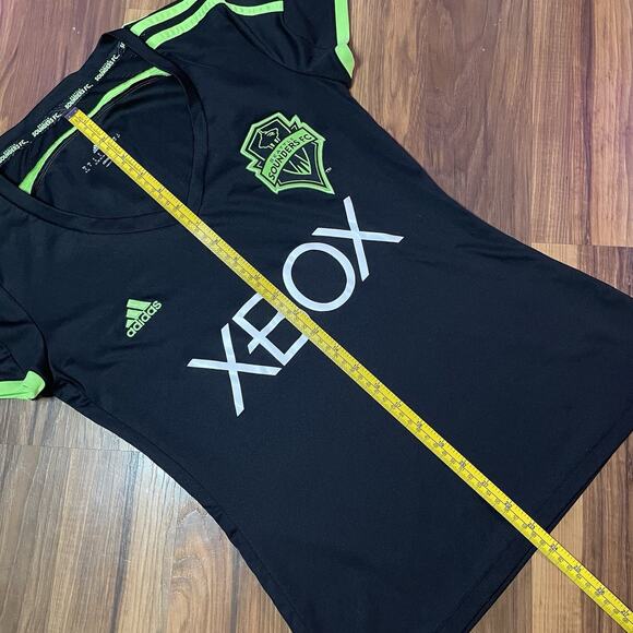 Adidas Women’s S Seattle Sounders FC 2014/2015 Pitch Black Xbox Third Kit Jersey - Picture 8 of 8